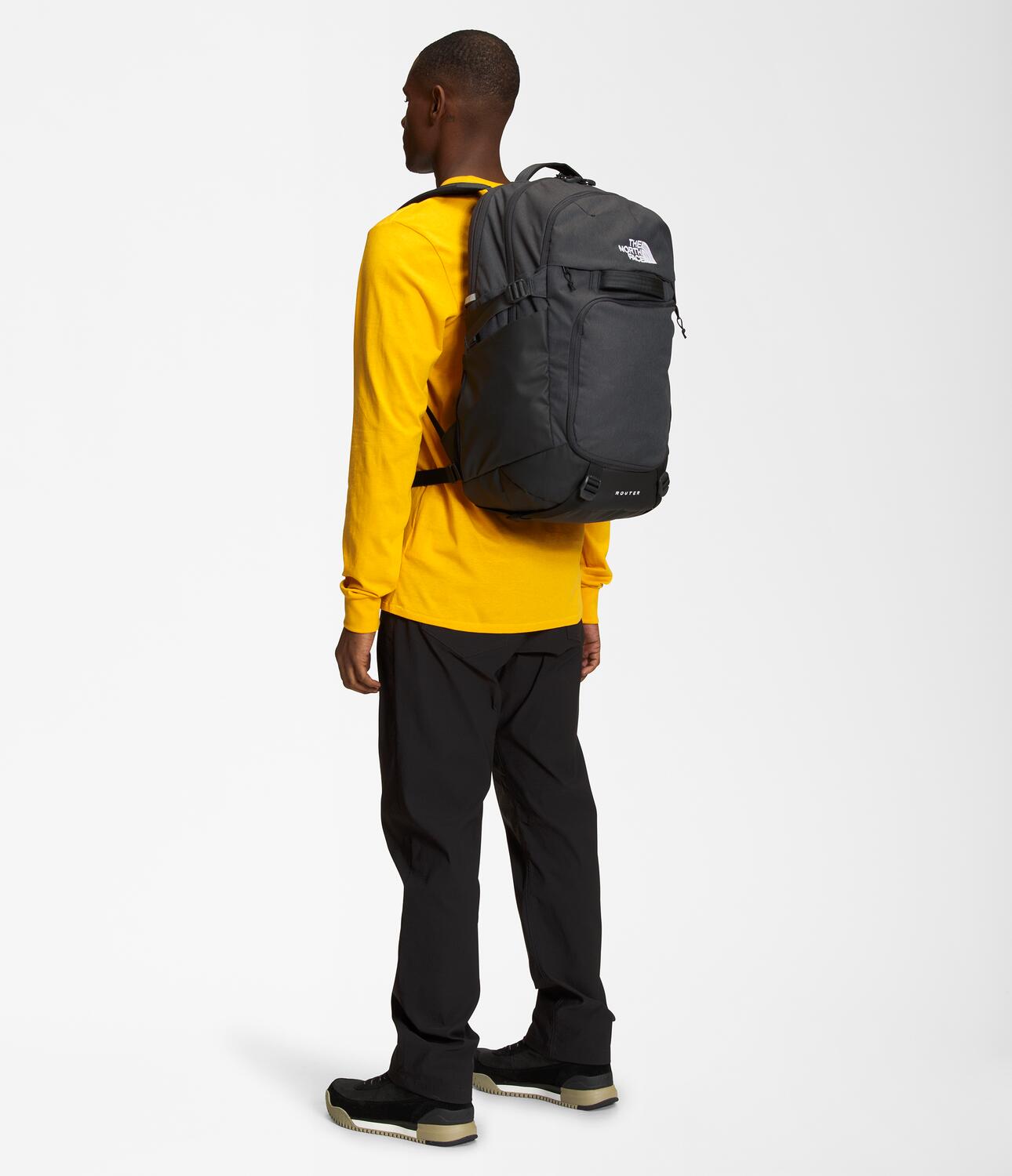 Mochila Router Unisex, Gris Asfalto c/Negro